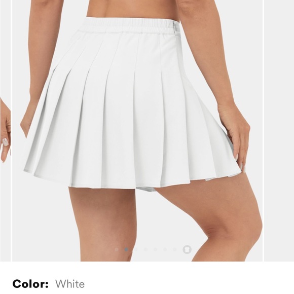 Halara white pleated exercise tennis golf workout skirt. Size small - Picture 2 of 5